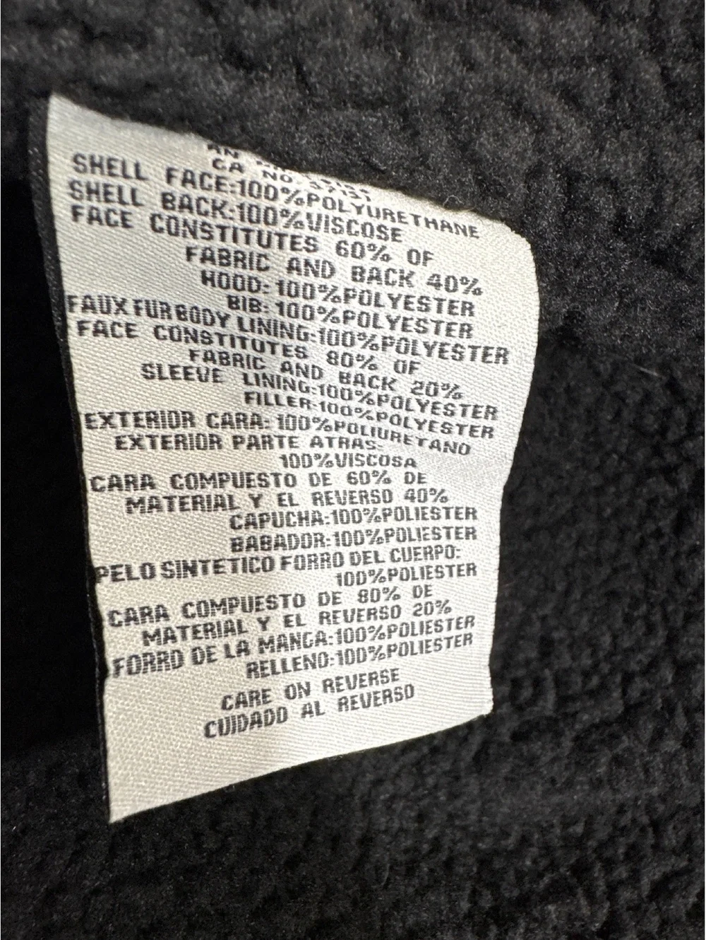 Levi's Black Faux Leather Jacket with Hooded Inner Layer